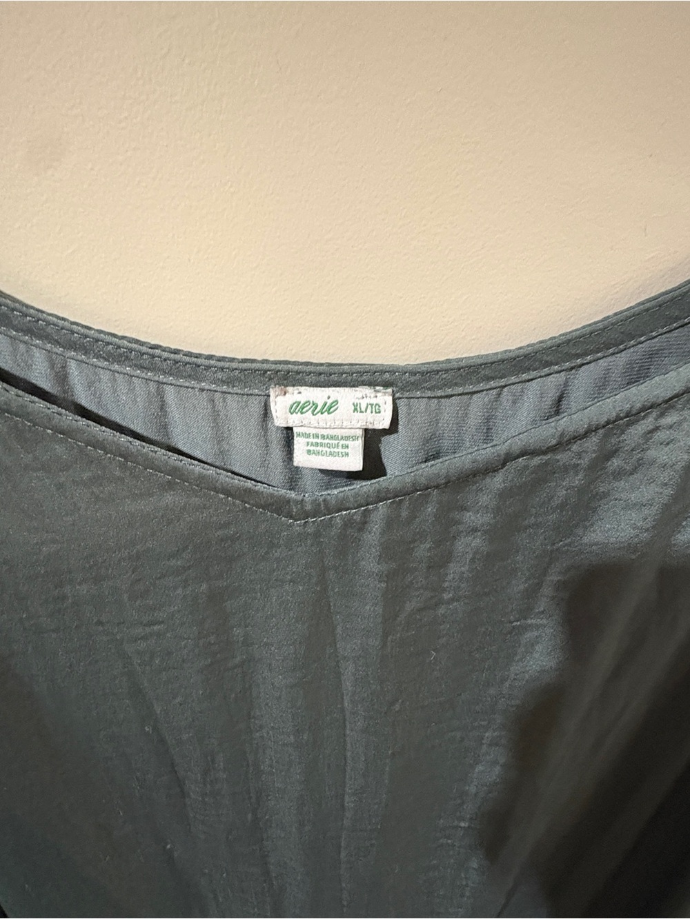 Sage Green Aerie Satin Slip Dress - Picture 4 of 4